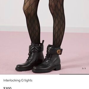 Gucci interlocking G tights - black small, stretch knitted tights, new